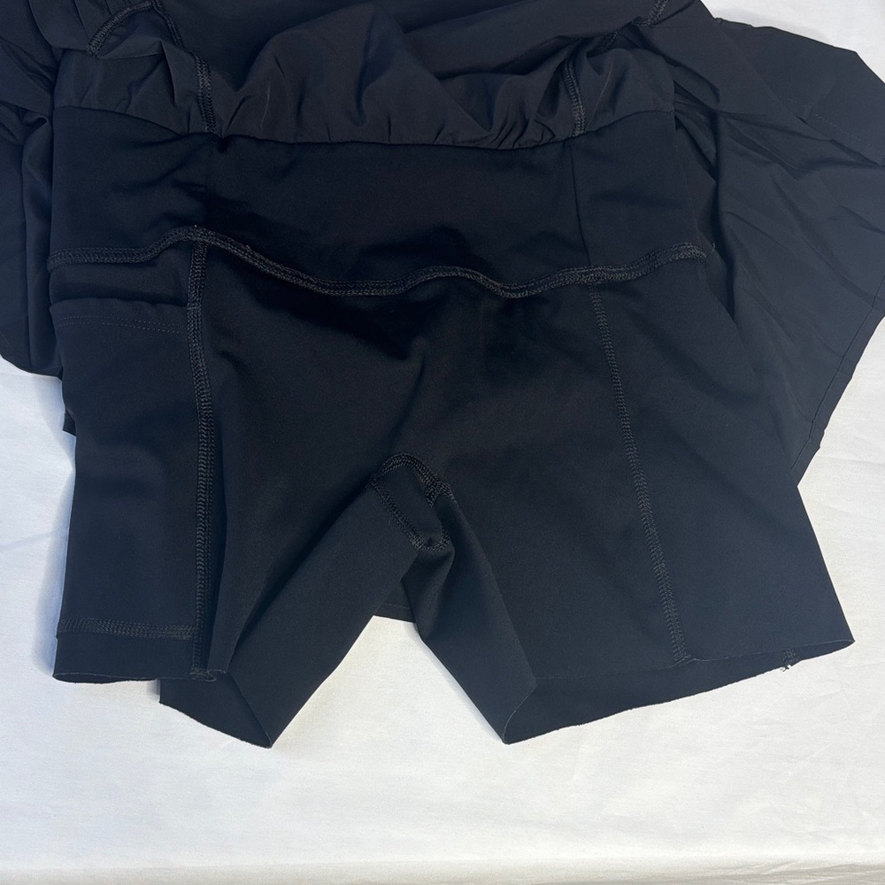 🖤 Spanx Black Skort Women’s Small Pull-On Tummy Control Athletic Skirt Shorts - Picture 10 of 12